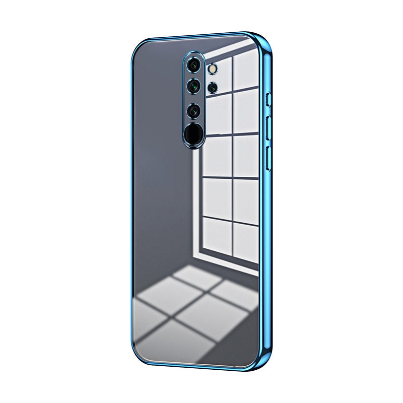 Xiaomi Redmi Note 8 Pro Transparent Fine Hole Phone Case - Crystal Clear Vacuum Plating, Anti-Fingerprint, Shock-Absorbing TPU Frame