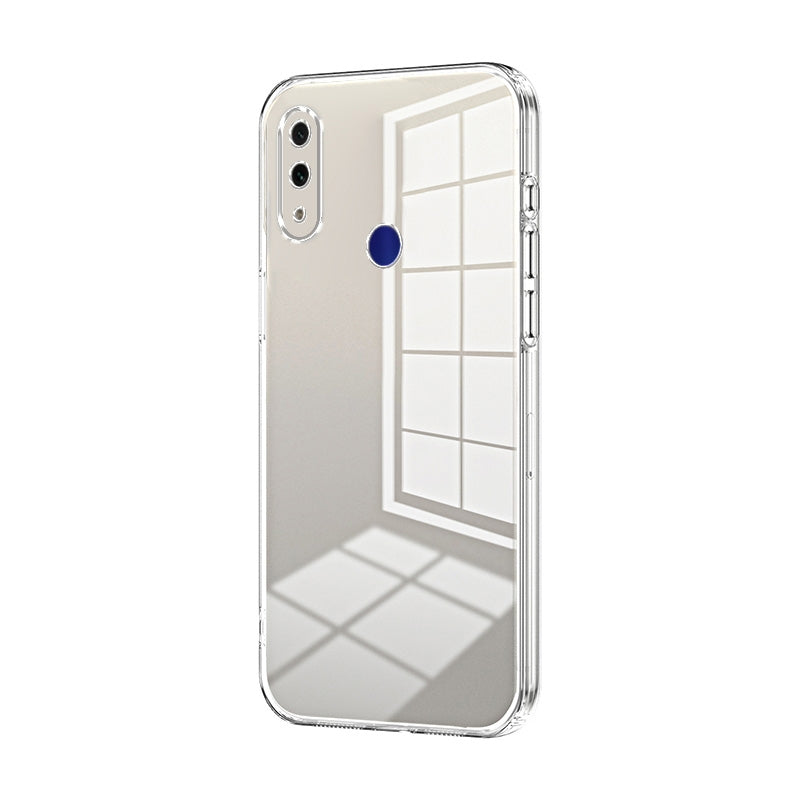 Xiaomi Redmi Note 7 Transparent Fine Hole Phone Case - Crystal Clear Vacuum Plating, Anti-Fingerprint, Shock-Absorbing TPU Frame