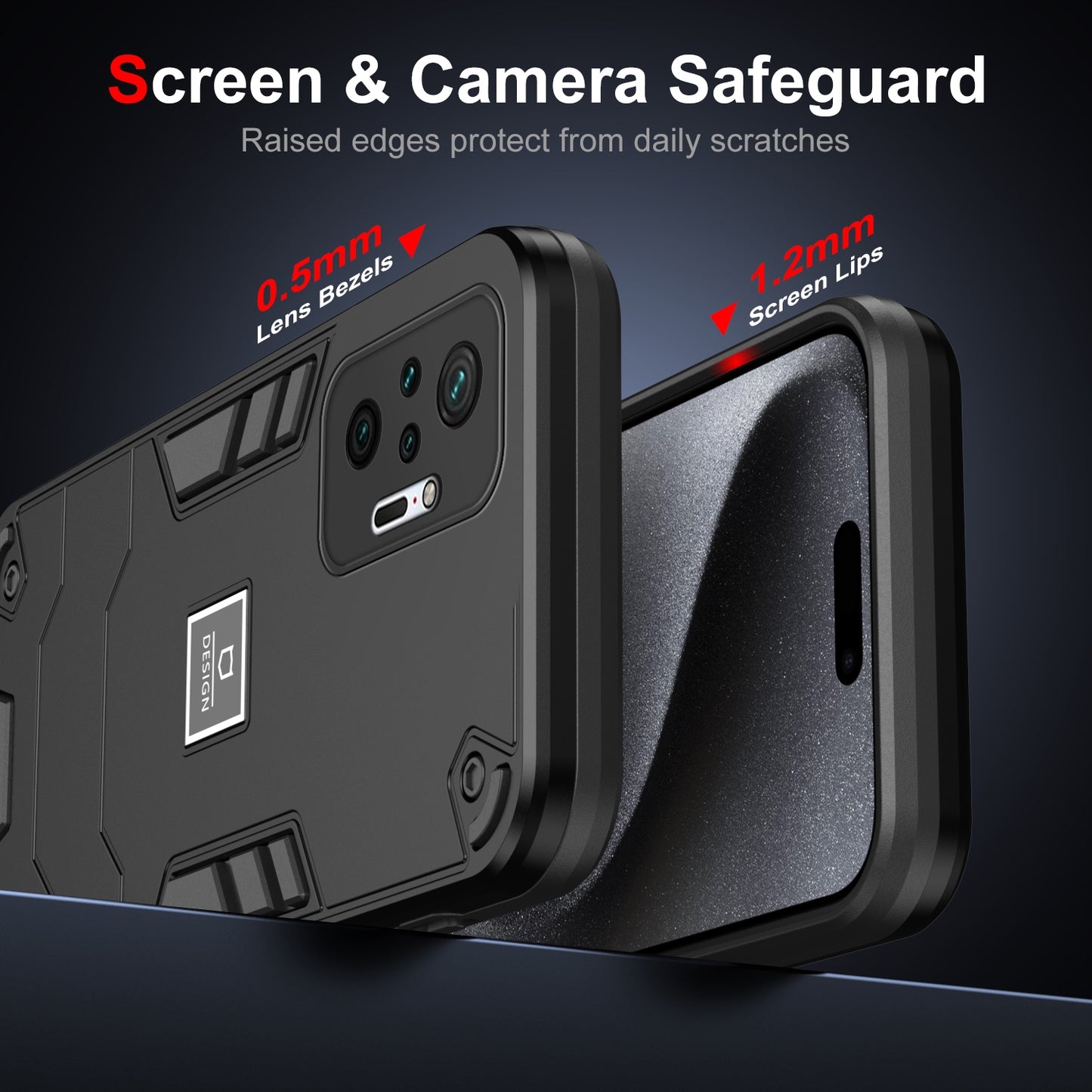 Xiaomi Redmi Note 10 Pro 4G 2 in 1 Shockproof Phone Case, Rugged TPU+PC, Oil-Proof & Fingerprint Resistant, with Magnet-Ready