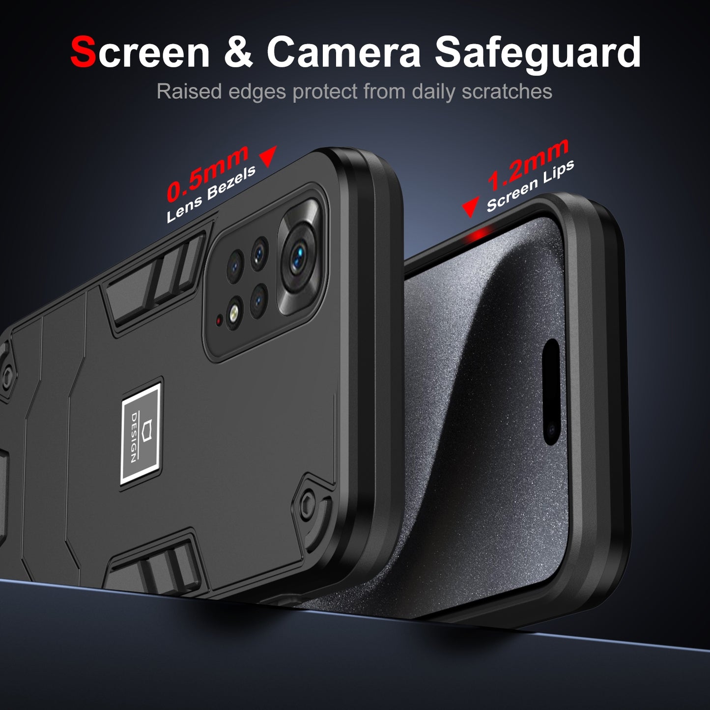 Xiaomi Redmi Note 11 4G Global 2 in 1 Shockproof Phone Case, Rugged TPU+PC, Oil-Proof & Fingerprint Resistant, with Magnet-Ready
