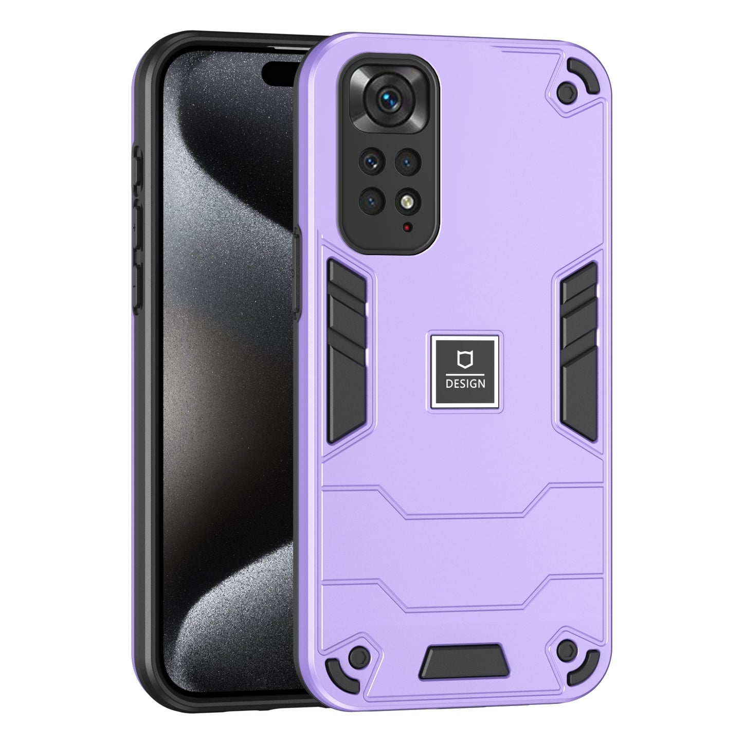 Xiaomi Redmi Note 11 4G Global 2 in 1 Shockproof Phone Case, Rugged TPU+PC, Oil-Proof & Fingerprint Resistant, with Magnet-Ready