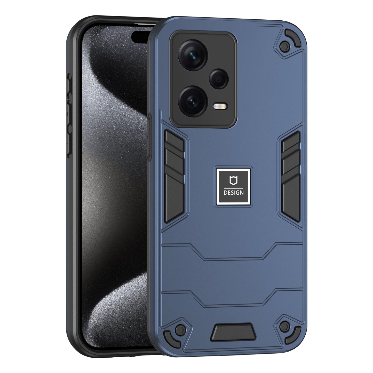 Xiaomi Redmi Note 12 Pro+ Global 2 in 1 Shockproof Phone Case, Rugged TPU+PC, Oil-Proof & Fingerprint Resistant, with Magnet-Ready