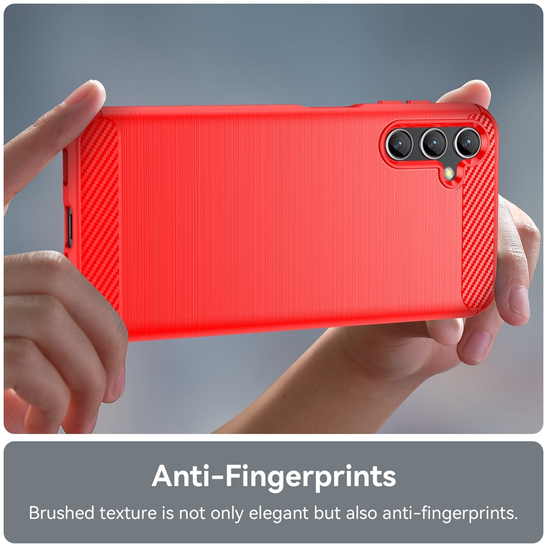 Samsung Galaxy Jump 3 Carbon Fibre Brushed Texture TPU Protective Phone Case Shockproof Slim Cover