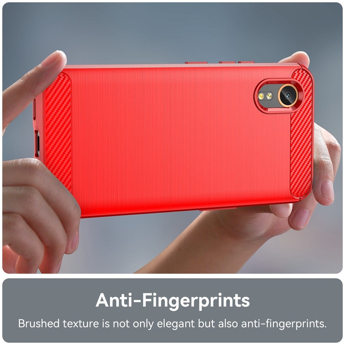 Samsung Galaxy Xcover 7 Carbon Fiber Brushed Texture TPU Protective Phone Case Shockproof Slim Cover