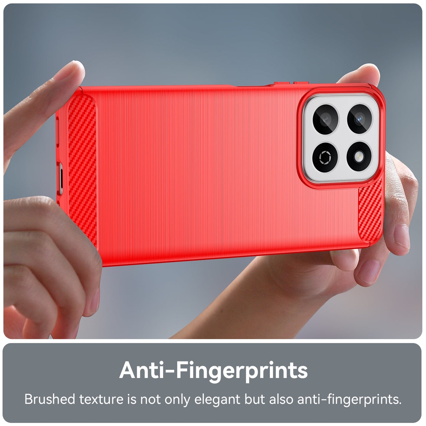 Honor Play 60 Plus Carbon Fiber Brushed Texture TPU Protective Phone Case Shockproof Slim Cover