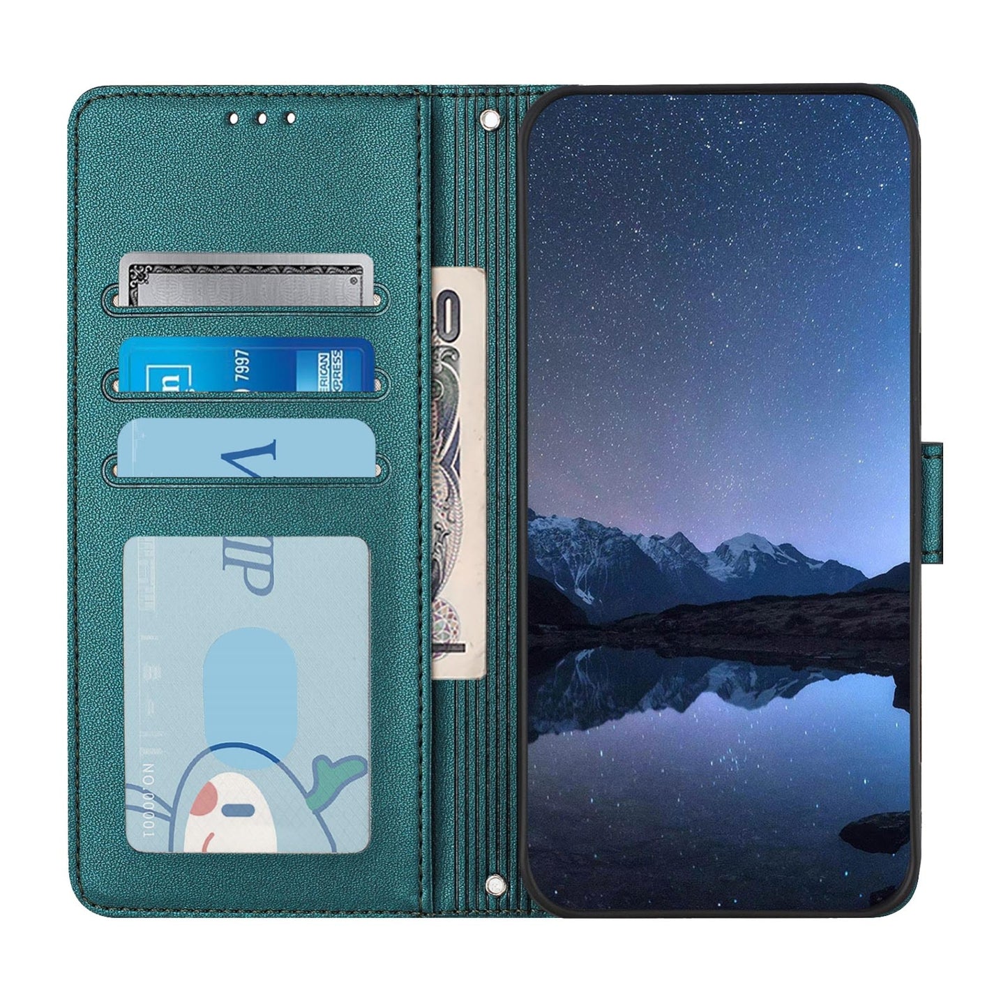 OPPO A33 2020 4G Cat & Rat Embossed RFID Leather Case, Lanyard, Wallet, Card Slots, Kickstand, Anti-Fall, Scratch-Resistant