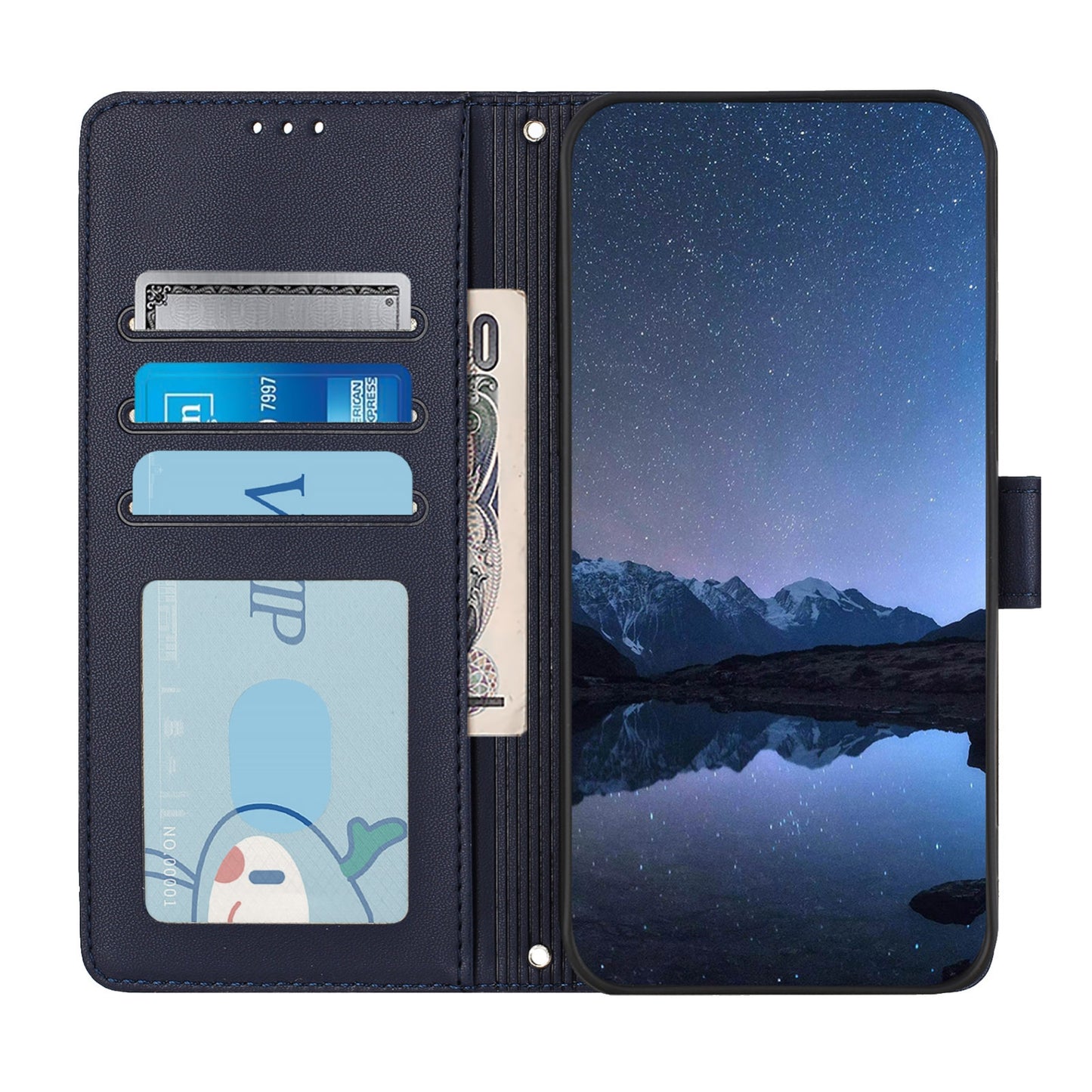 OPPO A33 2020 4G Cat & Rat Embossed RFID Leather Case, Lanyard, Wallet, Card Slots, Kickstand, Anti-Fall, Scratch-Resistant