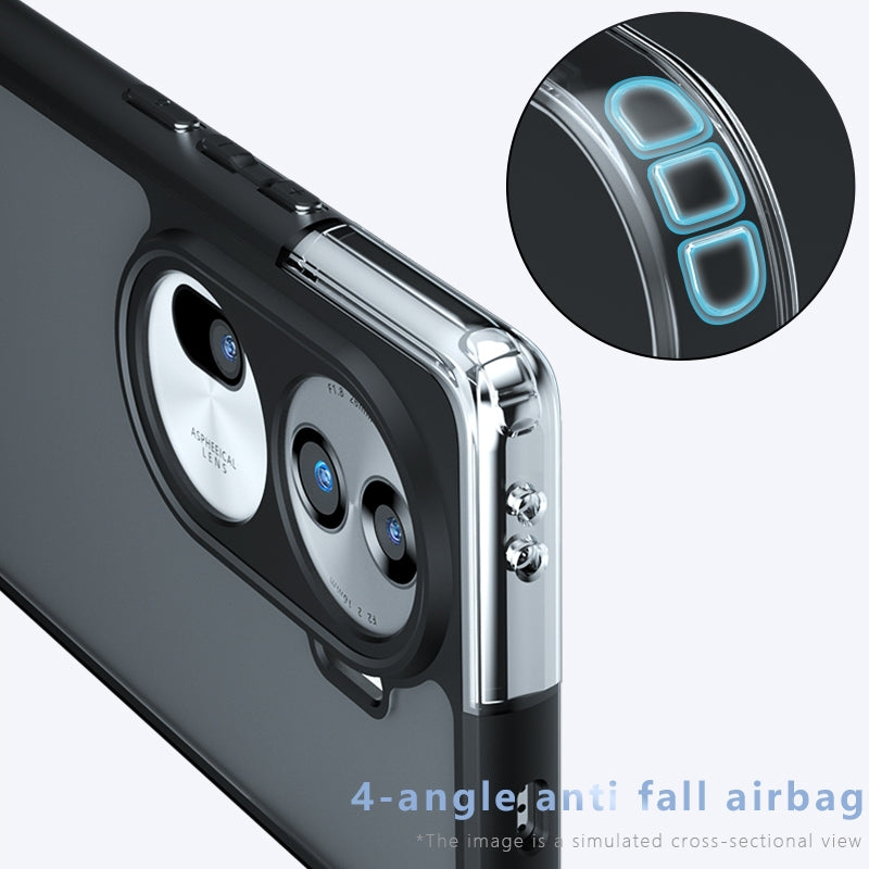 OPPO Reno11 Pro Armor Precise Hole PC Hybrid TPU Phone Case with Full Protection Shockproof Cover