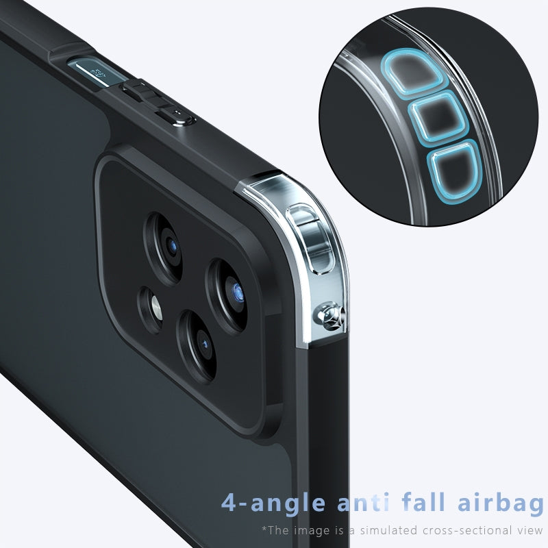 Honor 200 Lite Armor Precise Hole PC Hybrid TPU Phone Case with Full Protection Shockproof Cover