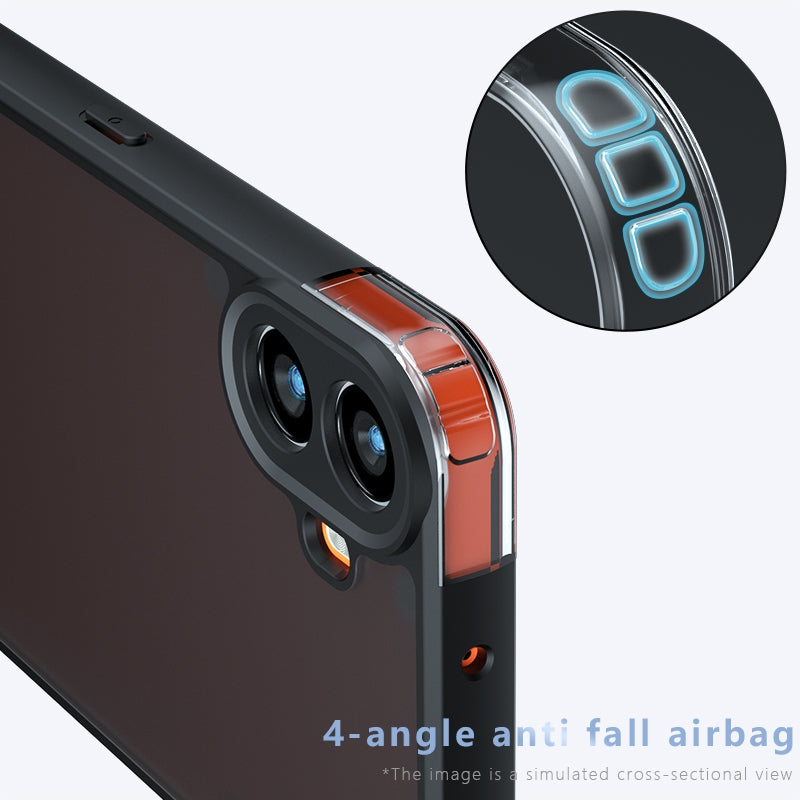 Nothing CMF Phone 1 Armor Precise Hole PC Hybrid TPU Phone Case with Full Protection Shockproof Cover