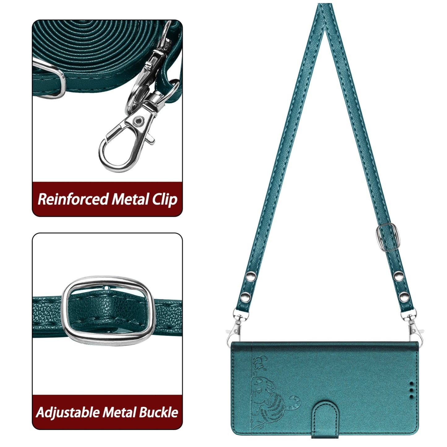 Blackview Shark 8 Cat & Rat Embossed RFID Leather Case, Lanyard, Wallet, Card Slots, Kickstand, Anti-Fall, Scratch-Resistant