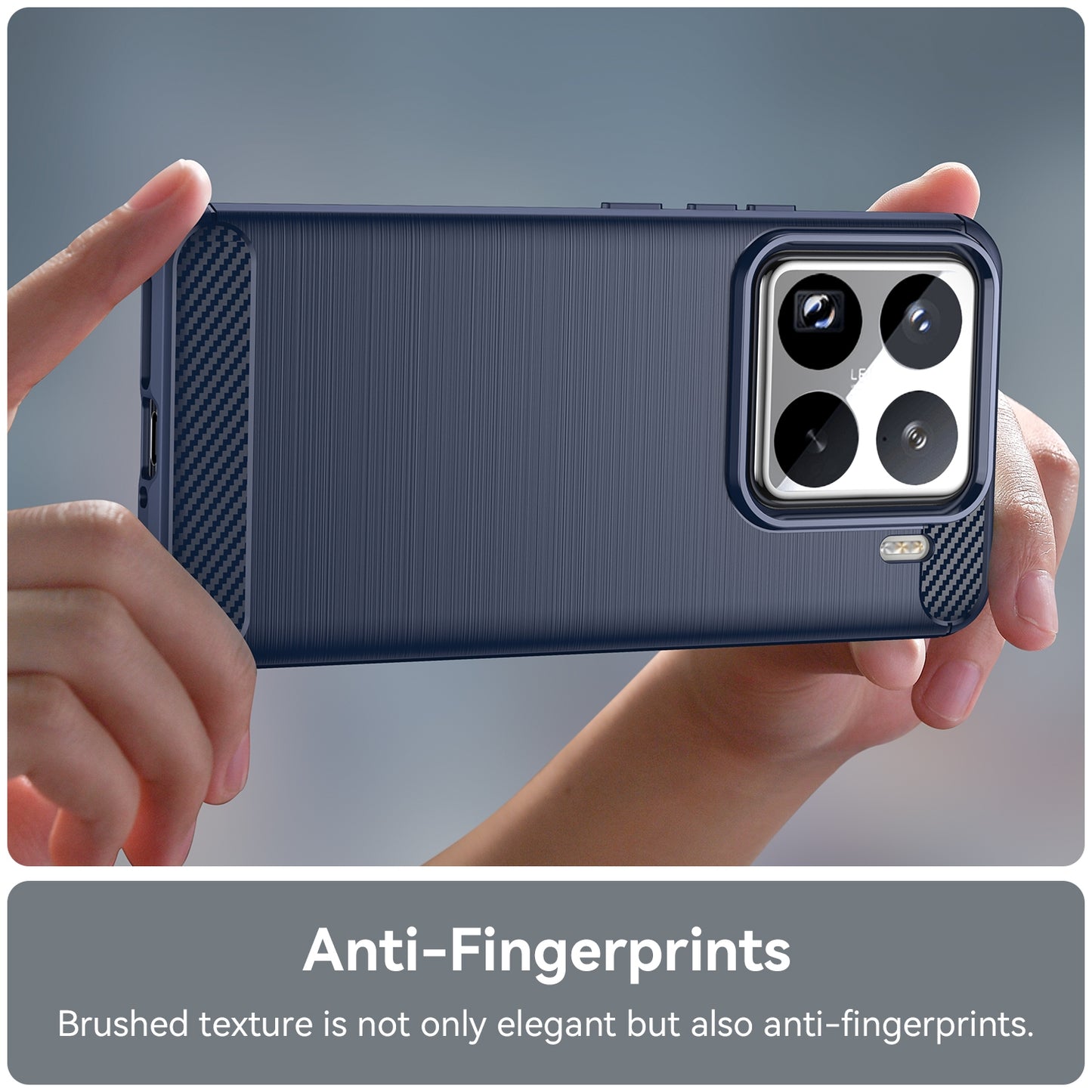 Xiaomi 15 Pro Carbon Fiber Brushed Texture TPU Protective Phone Case Shockproof Slim Cover