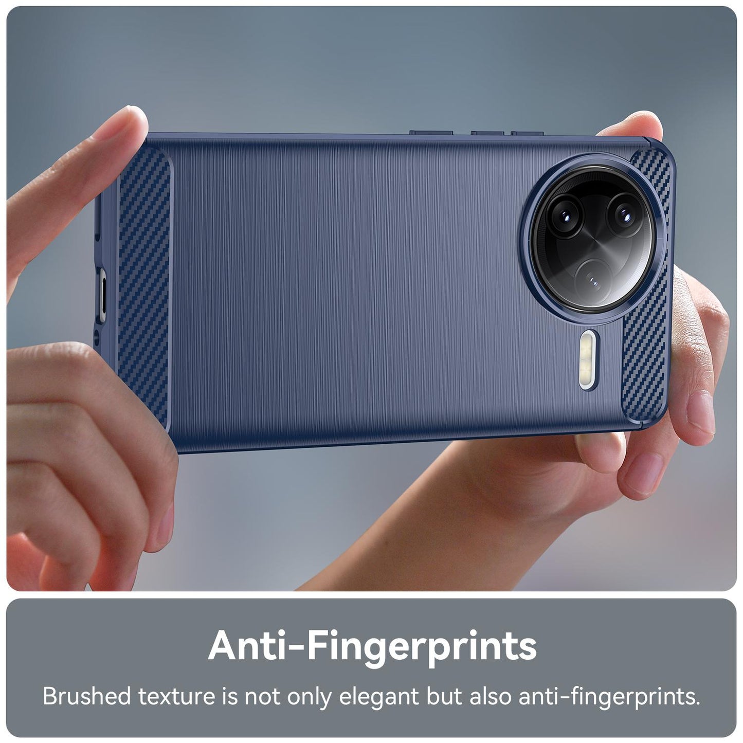 Xiaomi Poco F7 Ultra Carbon Fiber Brushed Texture TPU Protective Phone Case Shockproof Slim Cover