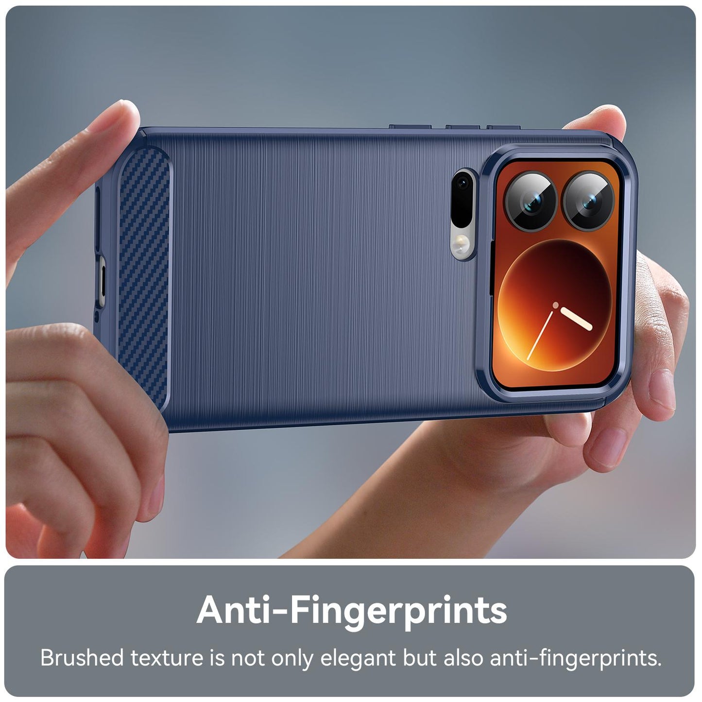 Xiaomi 17 Pro Carbon Fiber Brushed Texture TPU Protective Phone Case Shockproof Slim Cover