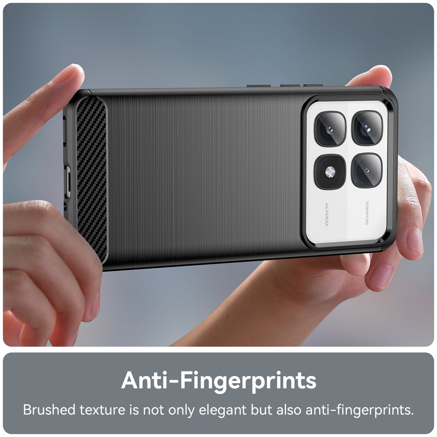 Xiaomi 14T Carbon Fiber Brushed Texture TPU Protective Phone Case Shockproof Slim Cover