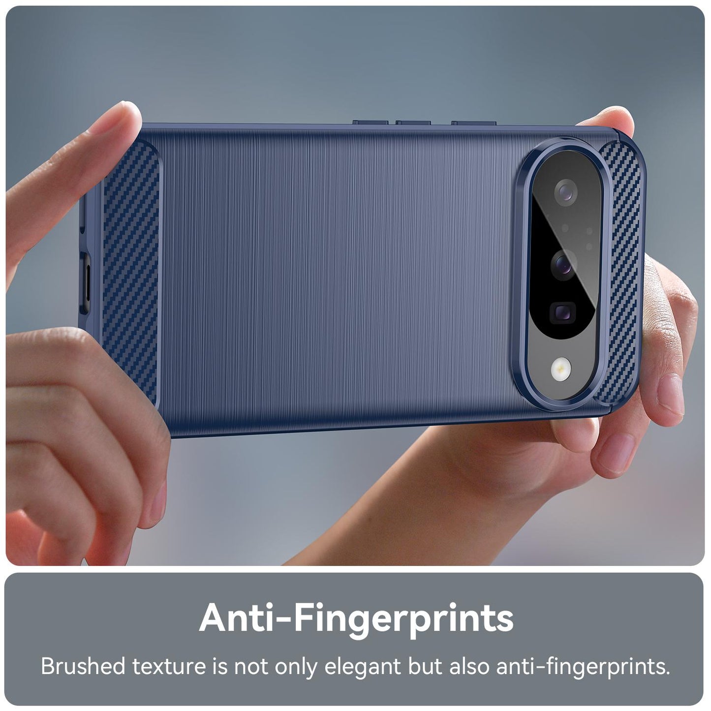 Google Pixel 10 Carbon Fiber Brushed Texture TPU Protective Phone Case Shockproof Slim Cover