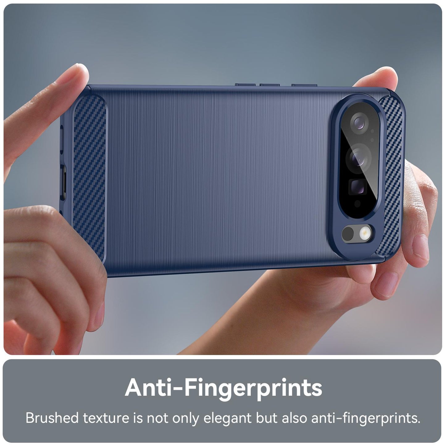 Google Pixel 10 Pro XL Carbon Fiber Brushed Texture TPU Protective Phone Case Shockproof Slim Cover