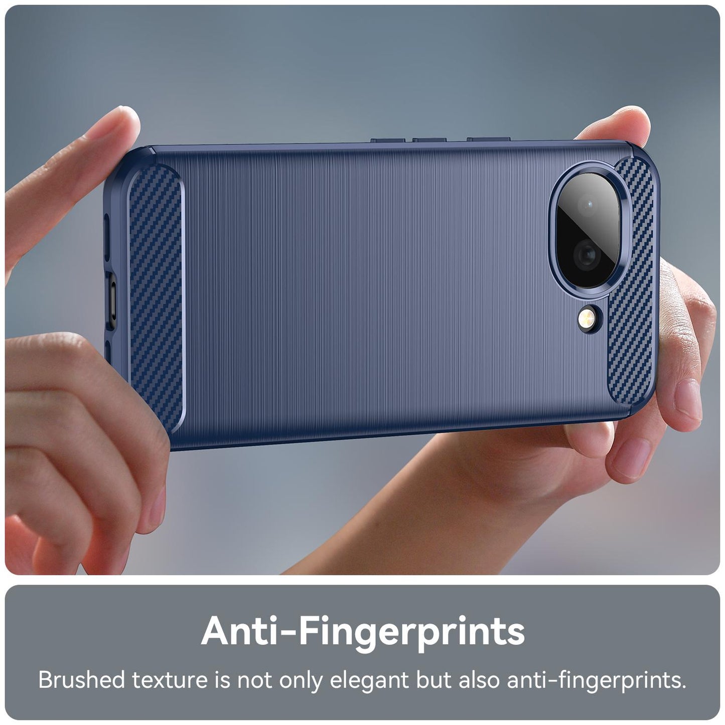 Google Pixel 10a Carbon Fiber Brushed Texture TPU Protective Phone Case Shockproof Slim Cover