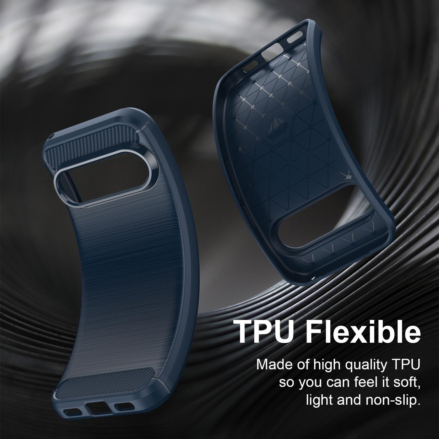 Google Pixel 11 Carbon Fiber Brushed Texture TPU Protective Phone Case Shockproof Slim Cover