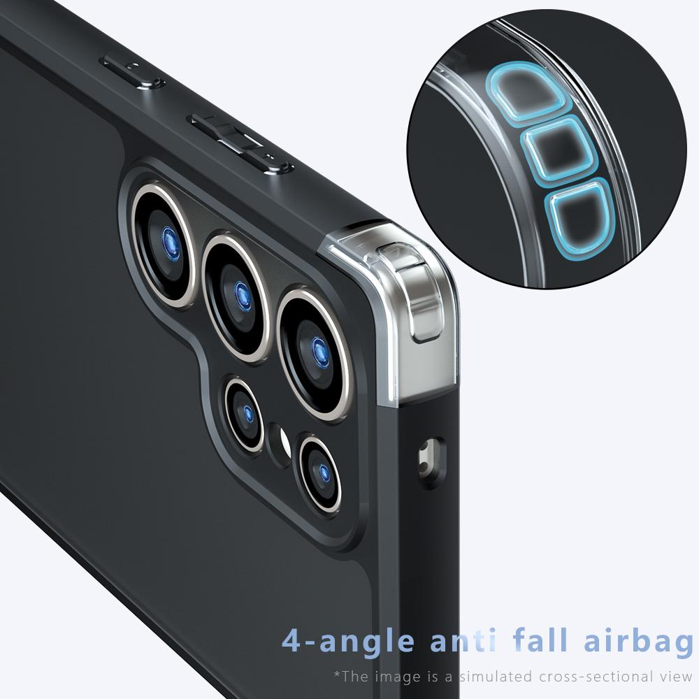 Samsung Galaxy S25 Ultra 5G Armor Precise Hole PC Hybrid TPU Phone Case with Full Protection Shockproof Cover