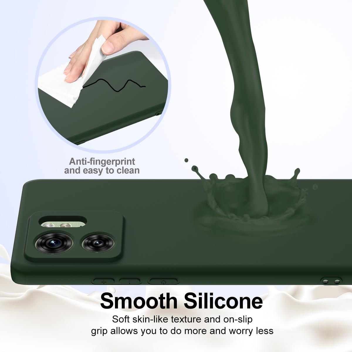 Motorola Edge 40 Shockproof Silicone MagSafe Phone Case with Microfibre Lining Magnetic Cover
