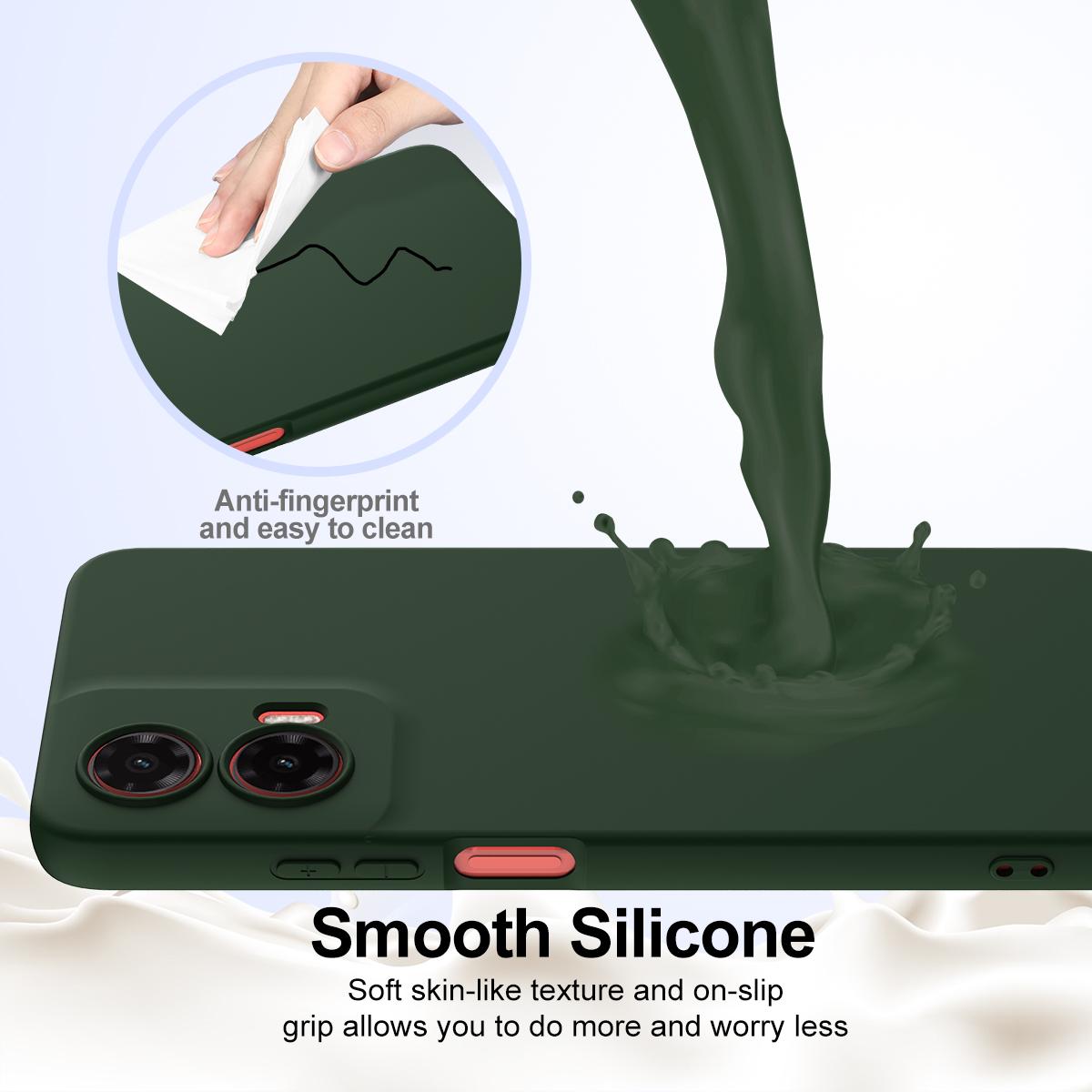 Motorola Moto G35 5G Shockproof Silicone MagSafe Phone Case with Microfibre Lining Magnetic Cover