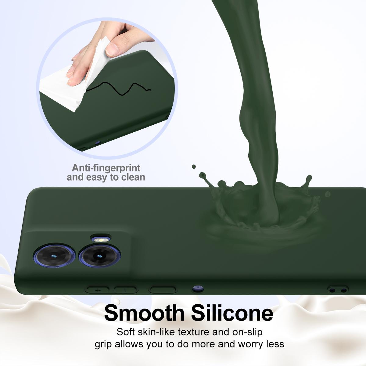 Motorola Moto G45 5G Shockproof Silicone MagSafe Phone Case with Microfibre Lining Magnetic Cover