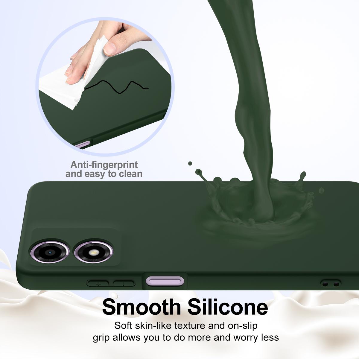 Motorola Moto G04s Shockproof Silicone MagSafe Phone Case with Microfibre Lining Magnetic Cover