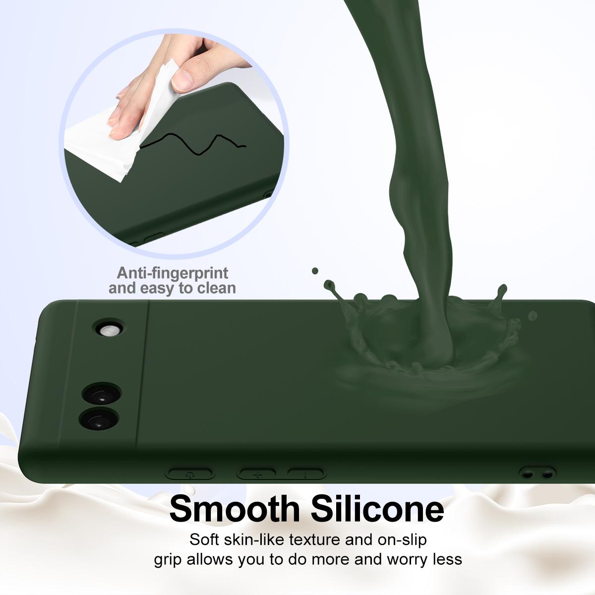 Google Pixel 6a Shockproof Silicone MagSafe Phone Case with Microfibre Lining Magnetic Cover