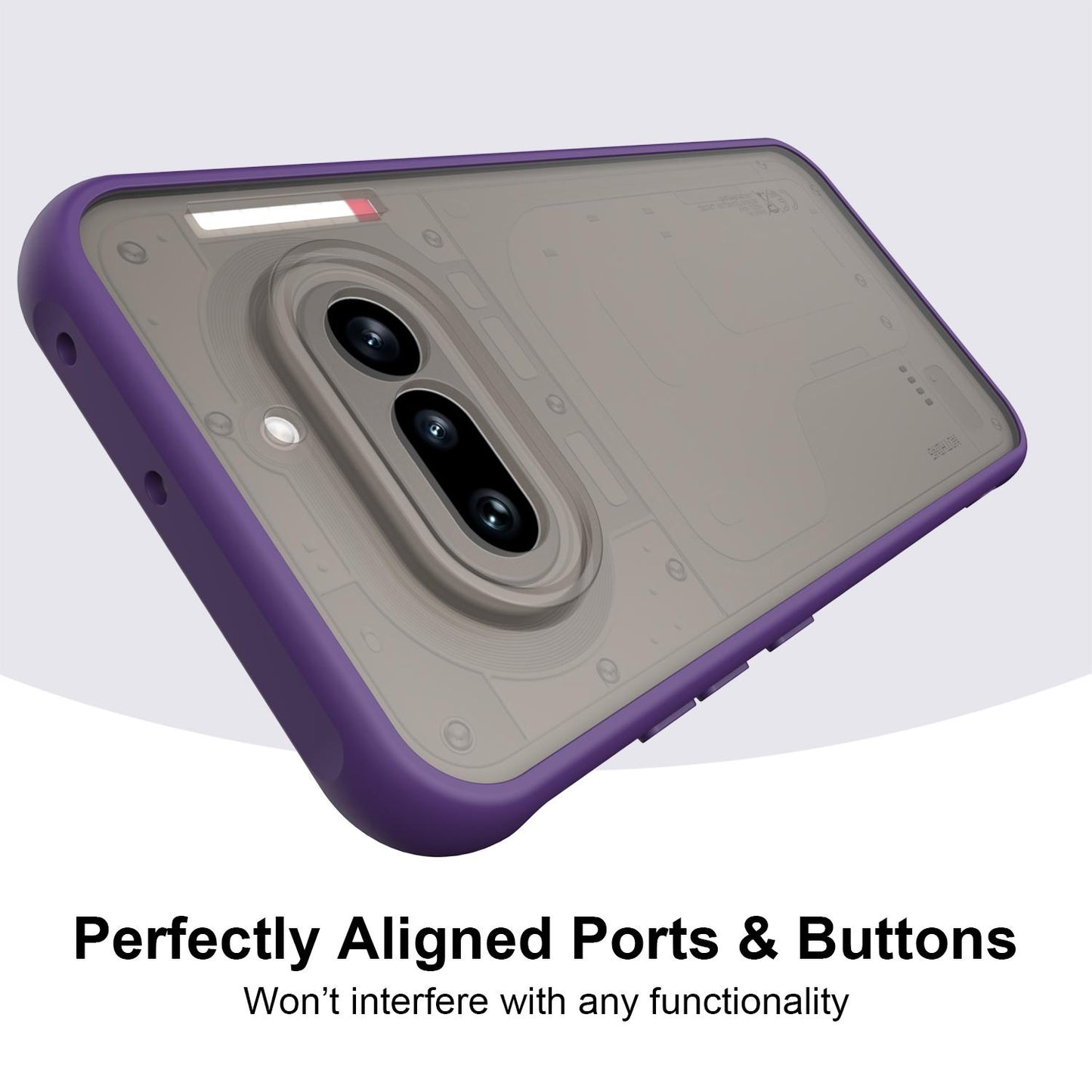 Nothing Phone 4a TPU Hybrid PC Frosted Phone Case with Durable Scratch, Dirt & Wear Protection, Precise Cutouts, Lightweight Easy-Fit Slim Cover