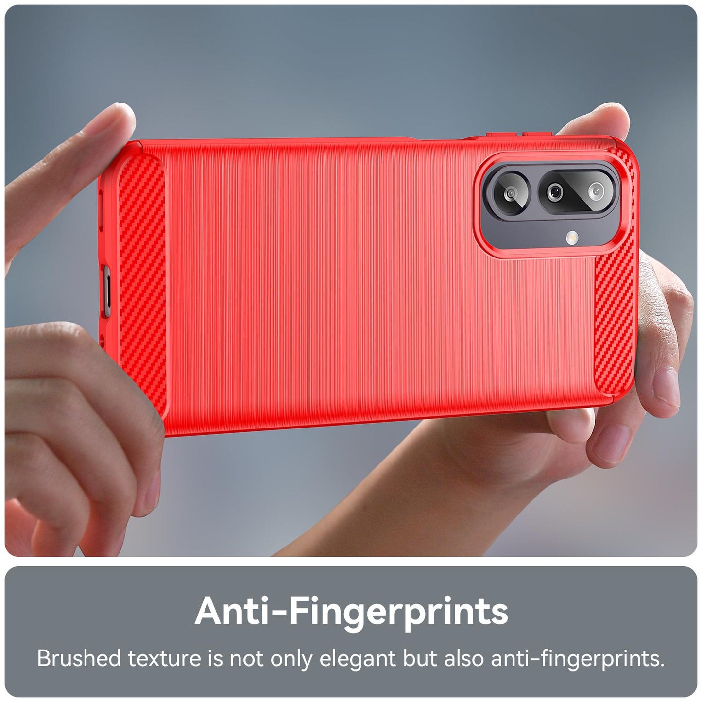 Samsung Galaxy F36 5G Carbon Fibre Brushed Texture TPU Protective Phone Case Shockproof Slim Cover