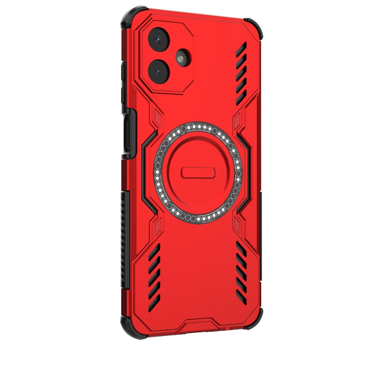 Samsung Galaxy A07 4G Butterfly Armor MagSafe Magnetic Ring Shockproof Protective Phone Case with Stand