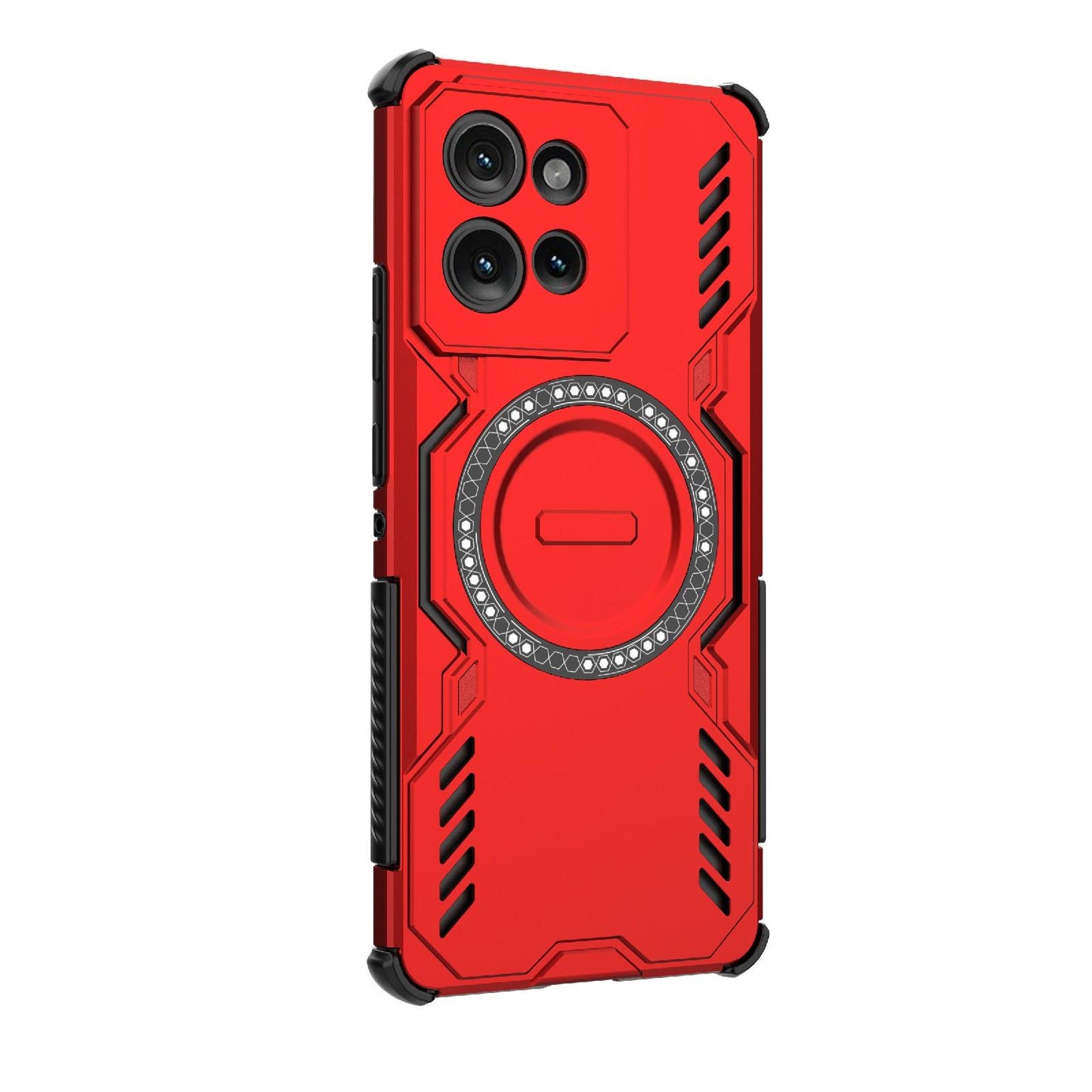 Motorola Edge 50 5G Butterfly Armor MagSafe Magnetic Ring Shockproof Protective Phone Case with Stand