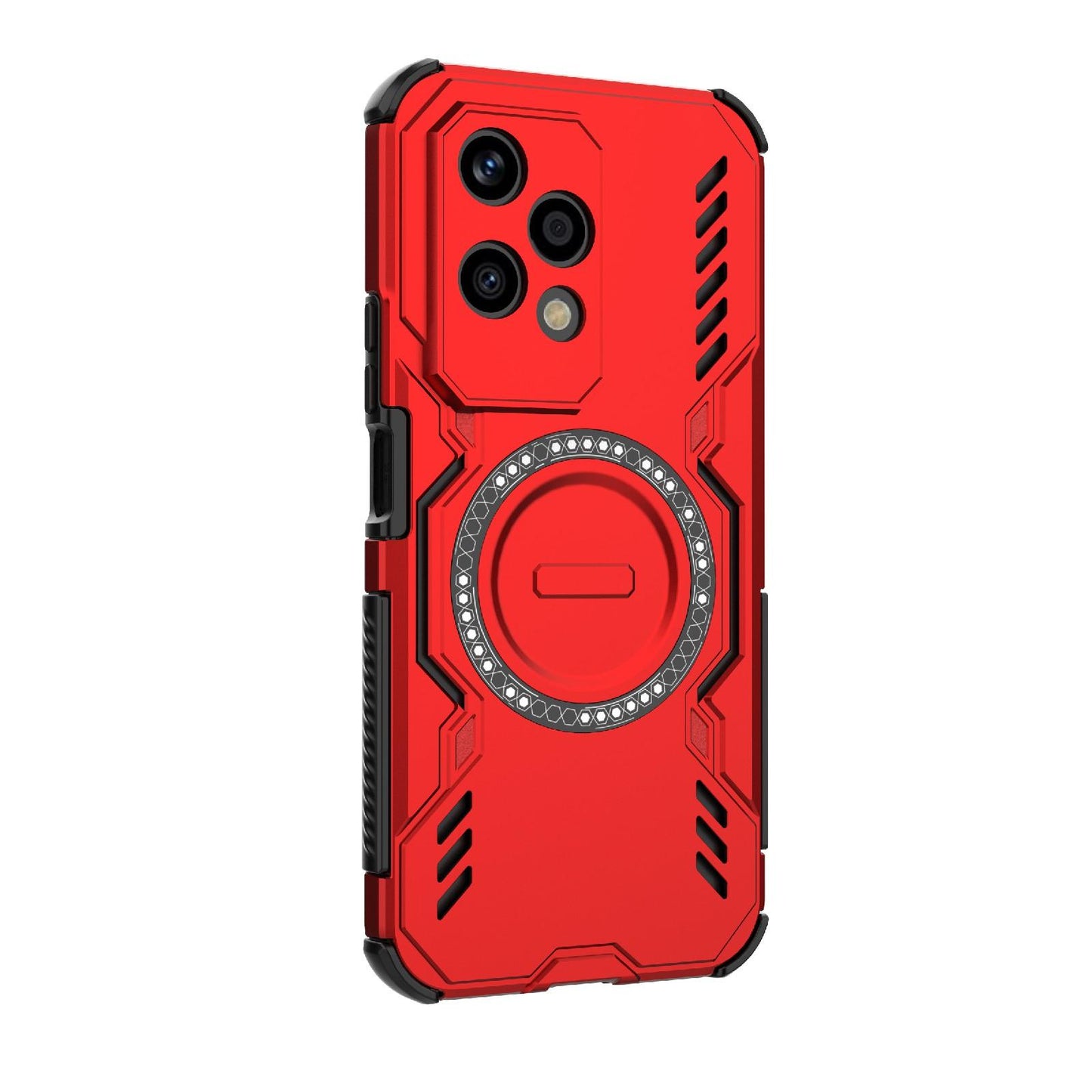 Honor 200 Lite 5G Butterfly Armor MagSafe Magnetic Ring Shockproof Protective Phone Case with Stand