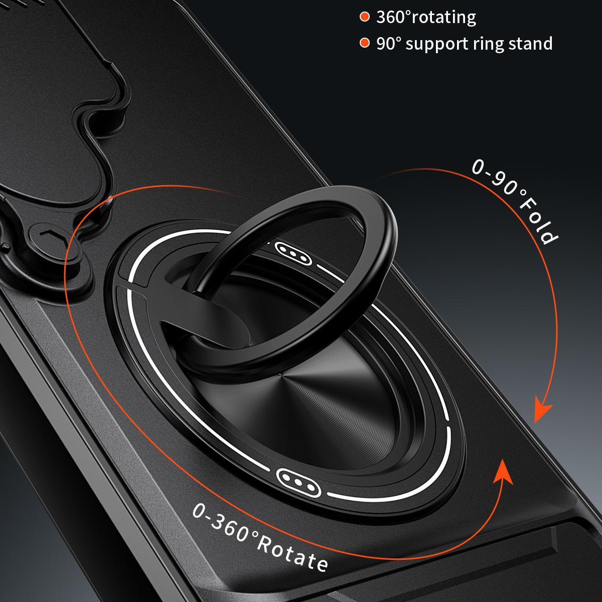 Samsung Galaxy S23 Ultra 5G Multifunctional Magnetic Shockproof Phone Case with Sliding Lens Window Stand Cover