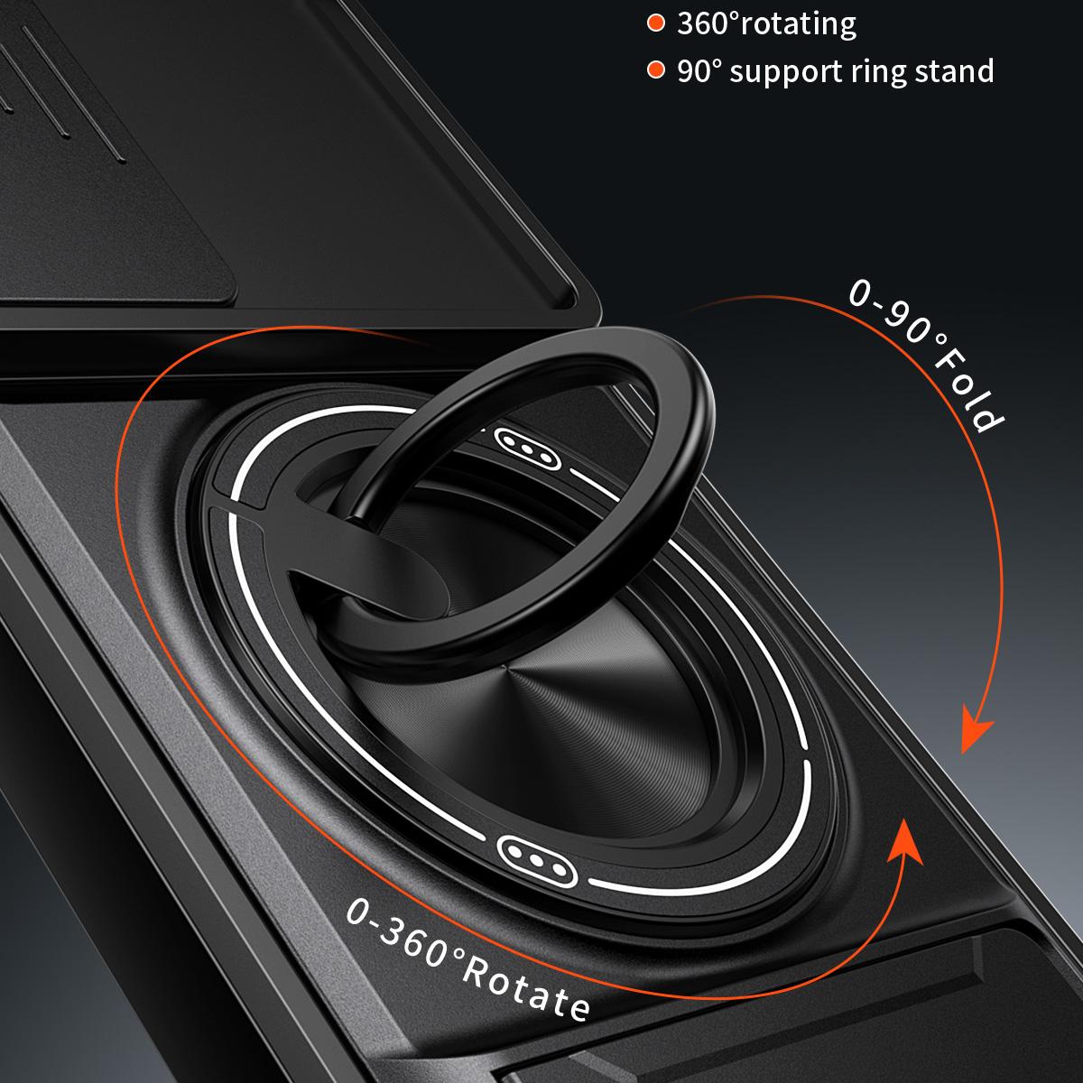 Samsung Galaxy A36 5G Multifunctional Magnetic Shockproof Phone Case with Sliding Lens Window Stand Cover