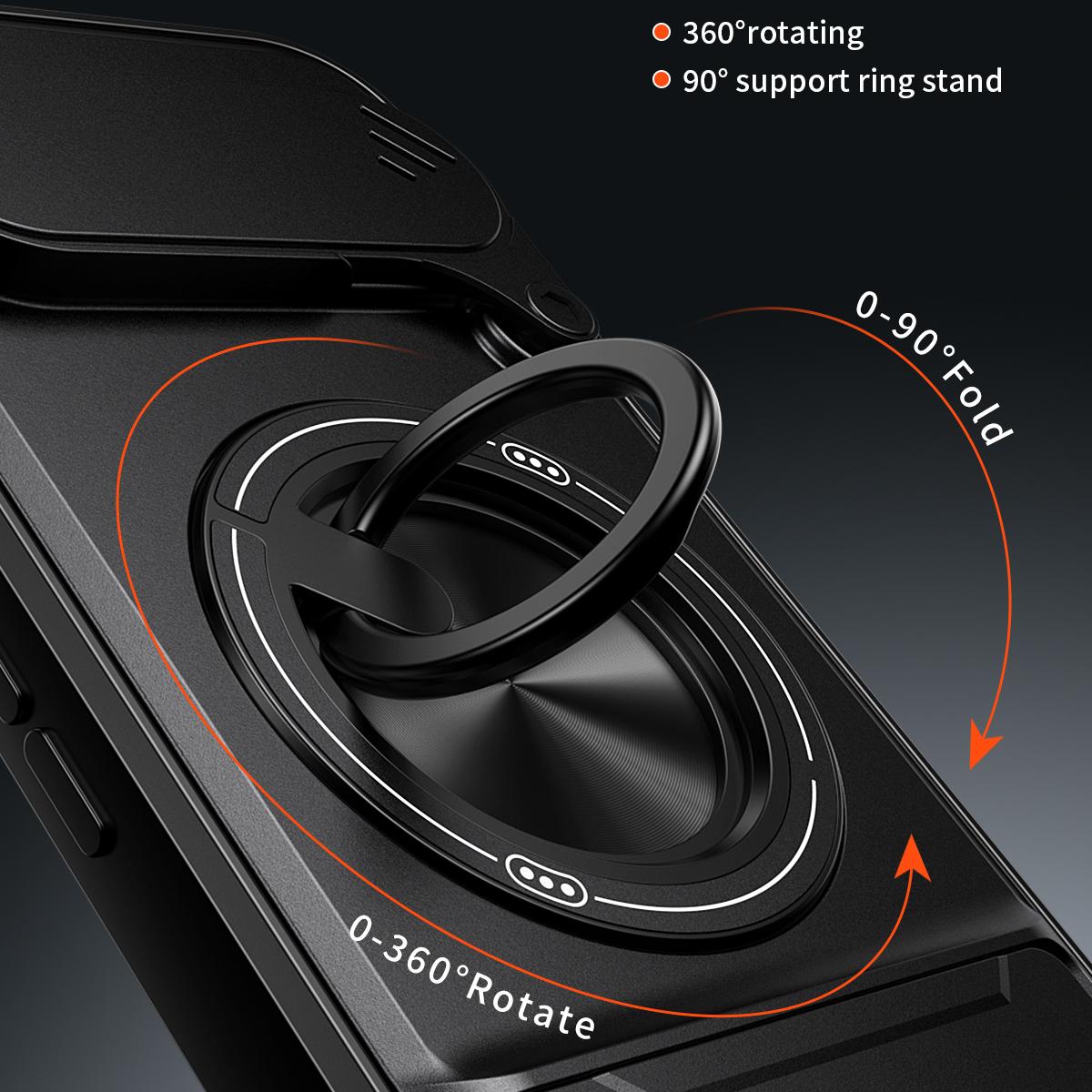 Google Pixel 9a Multifunctional Magnetic Shockproof Phone Case with Sliding Lens Window Stand Cover
