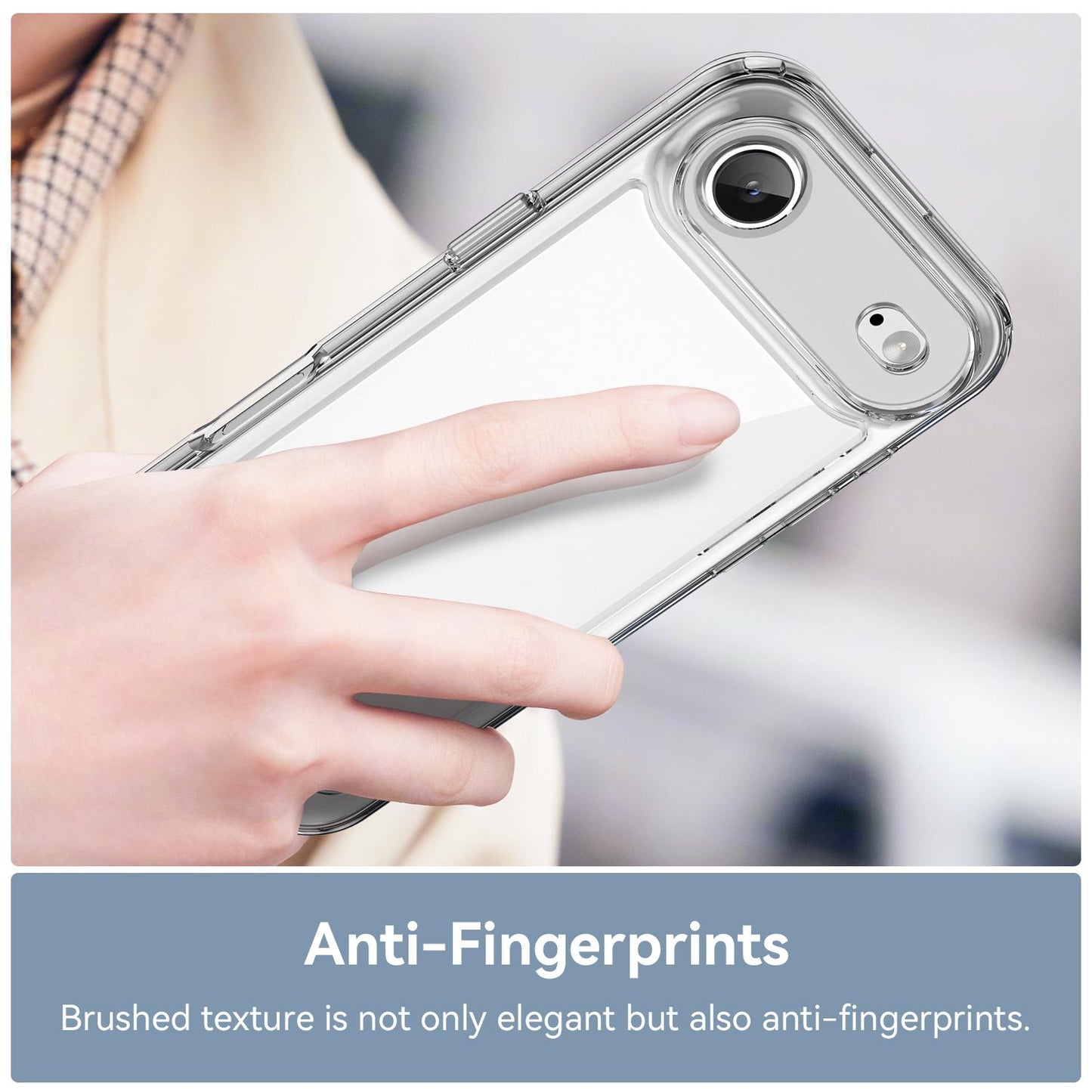 Apple iPhone Air Electroplated Buttons TPU Acrylic Phone Case with Screen Protector - Heavy Duty Shockproof Cover, Air Cushion Corners, Raised Camera & Screen Protection, HD Tempered Glass Full Coverage Protective Case