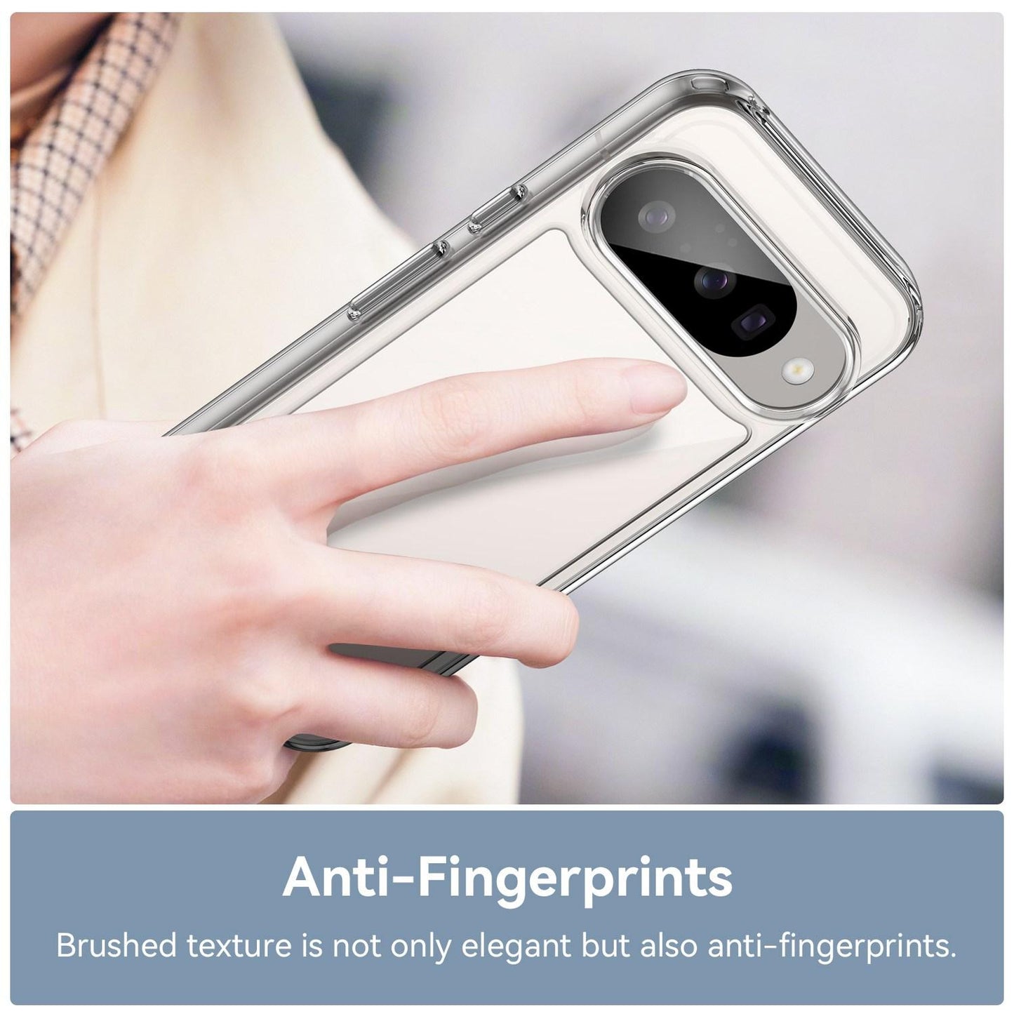 Google Pixel 10 Electroplated Buttons TPU Acrylic Phone Case with Screen Protector - Heavy Duty Shockproof Cover, Air Cushion Corners, Raised Camera & Screen Protection, HD Tempered Glass Full Coverage Protective Case
