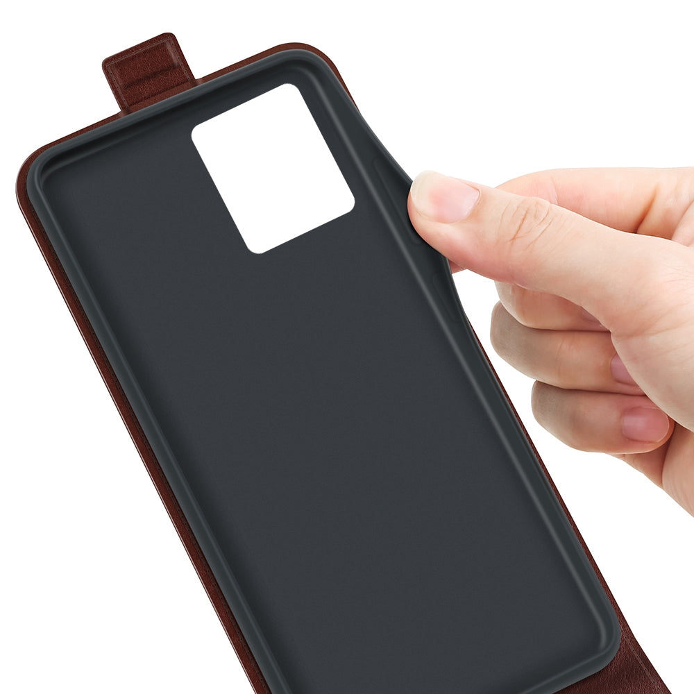 Motorola Moto S30 Pro Texture Vertical Flip Leather Wallet Case with Card Slot, PU TPU Shockproof Protective Cover, Anti-Drop Magnetic Folio Phone Case