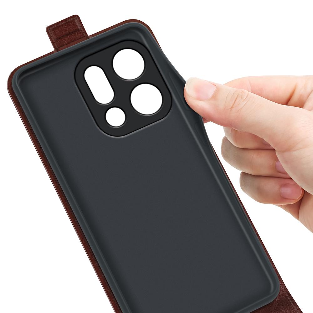 OPPO Find X9 Texture Vertical Flip Leather Wallet Case with Card Slot, PU TPU Shockproof Protective Cover, Anti-Drop Magnetic Folio Phone Case