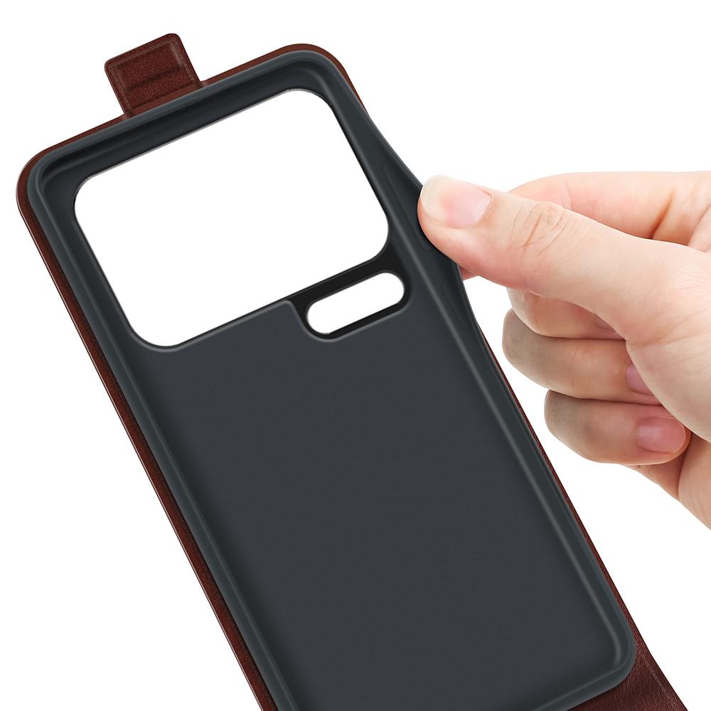 Xiaomi 17 Pro Texture Vertical Flip Leather Wallet Case with Card Slot, PU TPU Shockproof Protective Cover, Anti-Drop Magnetic Folio Phone Case