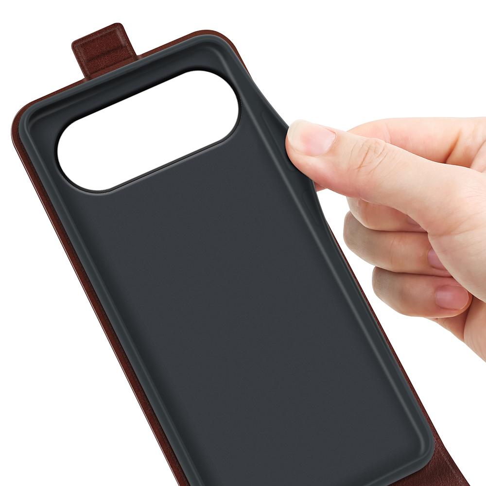 Honor 500 155.8mm Texture Vertical Flip Leather Wallet Case with Card Slot, PU TPU Shockproof Protective Cover, Anti-Drop Magnetic Folio Phone Case