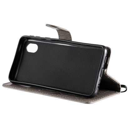 For Samsung Galaxy A01 Core Cat and Bee Embossed Flip Leather Phone Case Wallet Cover with Card Slots Cash Pocket Magnetic Stand Protective Shockproof TPU PU Leather Case with Wrist Strap