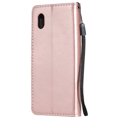 For Samsung Galaxy A01 Core Cat and Bee Embossed Flip Leather Phone Case Wallet Cover with Card Slots Cash Pocket Magnetic Stand Protective Shockproof TPU PU Leather Case with Wrist Strap