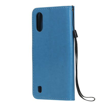 For Samsung Galaxy A01 Cat and Bee Embossed Flip Leather Phone Case Wallet Cover with Card Slots Cash Pocket Magnetic Stand Protective Shockproof TPU PU Leather Case with Wrist Strap