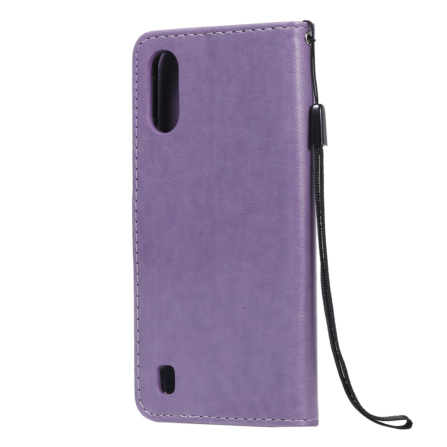 For Samsung Galaxy A01 Cat and Bee Embossed Flip Leather Phone Case Wallet Cover with Card Slots Cash Pocket Magnetic Stand Protective Shockproof TPU PU Leather Case with Wrist Strap