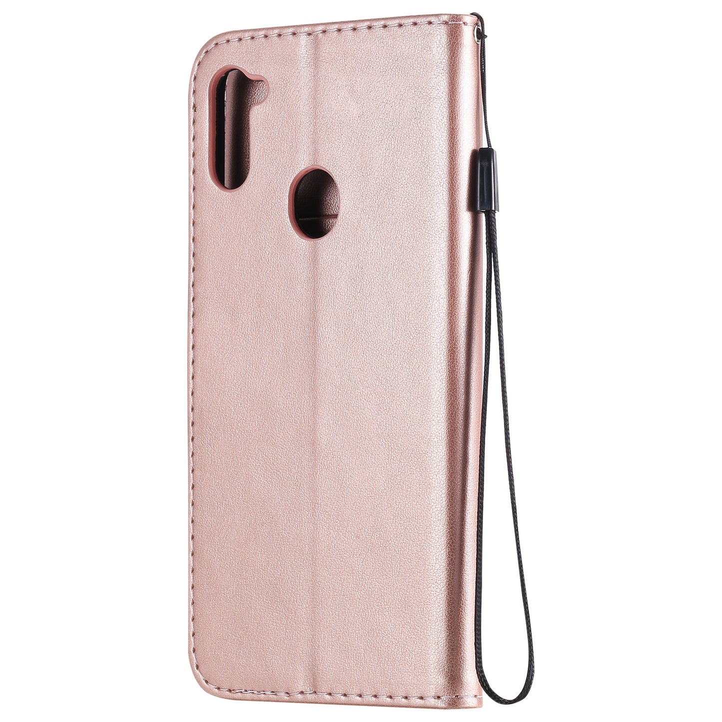 For Samsung Galaxy A11 Cat and Bee Embossed Flip Leather Phone Case Wallet Cover with Card Slots Cash Pocket Magnetic Stand Protective Shockproof TPU PU Leather Case with Wrist Strap
