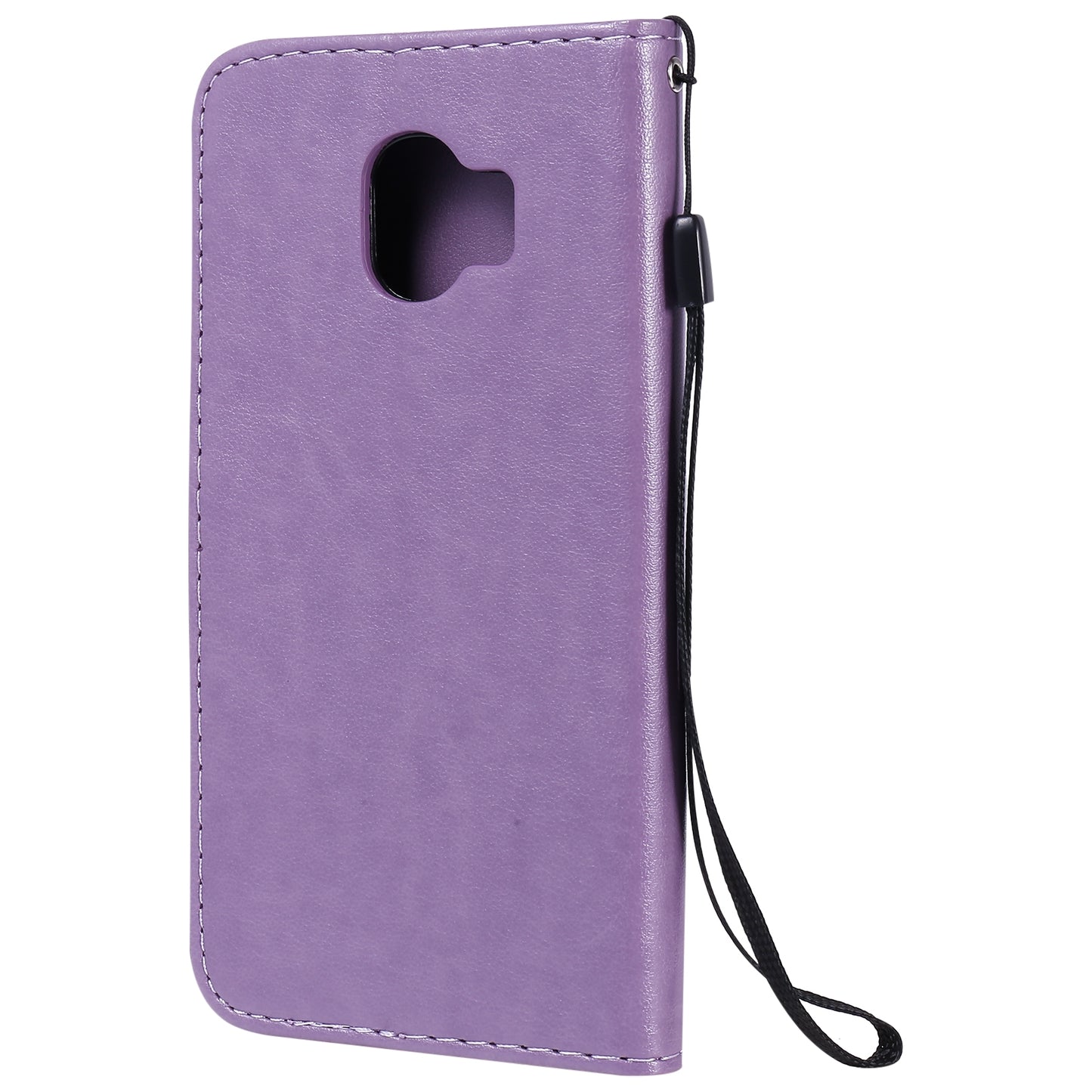 For Samsung Galaxy J2 Pro(2018) Cat and Bee Embossed Flip Leather Phone Case Wallet Cover with Card Slots Cash Pocket Magnetic Stand Protective Shockproof TPU PU Leather Case with Wrist Strap