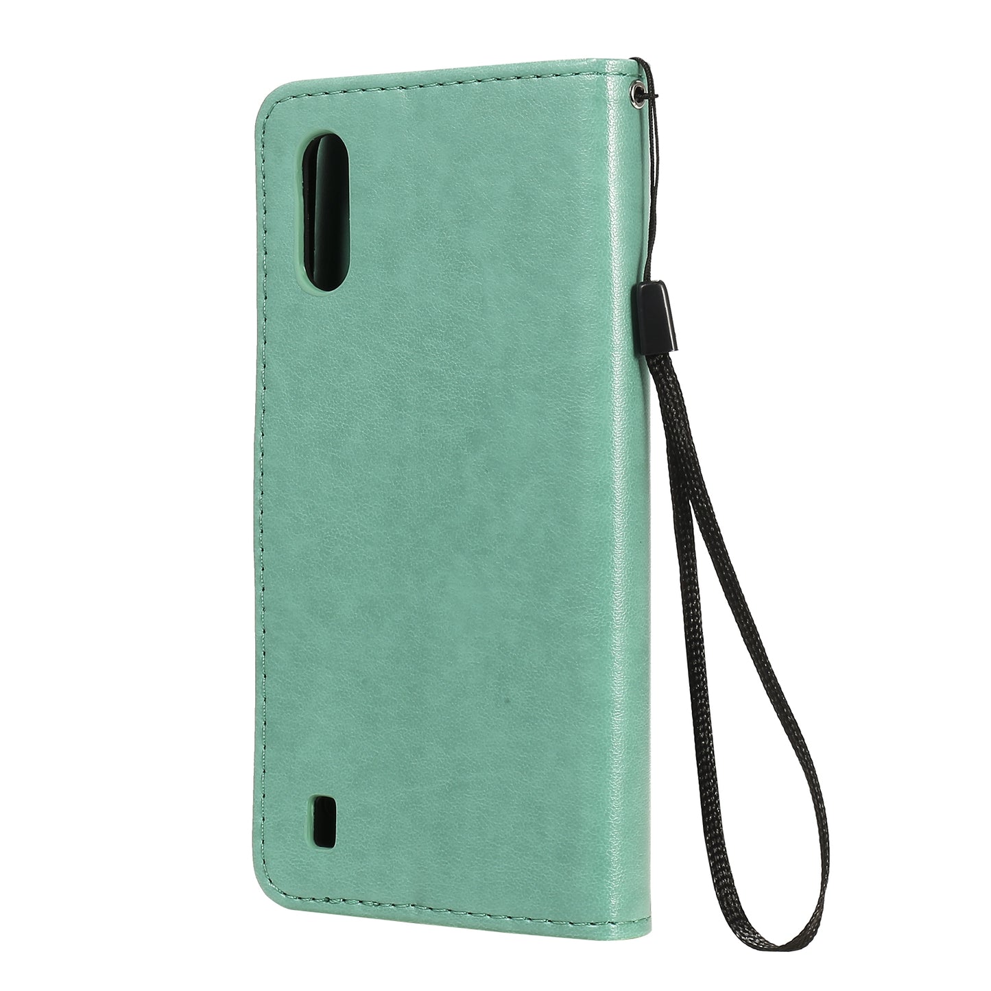 For Samsung Galaxy M01 Cat and Bee Embossed Flip Leather Phone Case Wallet Cover with Card Slots Cash Pocket Magnetic Stand Protective Shockproof TPU PU Leather Case with Wrist Strap